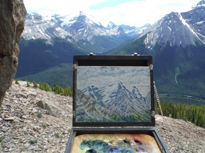 plein air painting Paget Peak Mt. Victoria